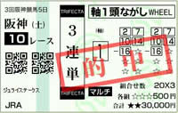 ジュライS3連単29万馬券的中!